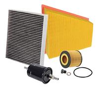 ATEC Germany Kit d'inspection Kit de filtration avec 1x filtre à huile, 1x filtre à air, 1x filtre d'habitacle (charbon actif), 1x filtre à carburant, Compatible avec VW FOX bicorps (5Z1, 5Z3, 5Z4), P