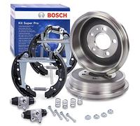 ATEC Germany Kit frein essieu arrière y compris 2x tambours de frein essieu arrière 4x mâchoires de frein essieu arrière pour frein à tambour 2x cylindres de frein de roue avec kit montage