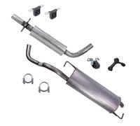 ATEC Germany Silencieux Set 1x Silencieux central, 1x Silencieux final, 2x | Compatible avec: SEAT LEON, VW GOLF IV, NEW BEETLE, NEW BEETLE Cabriolet