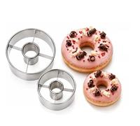 Ateco Lot de 2 coupe-donuts en acier inoxydable : Ø 2 1/2'' et 3 1/2''.