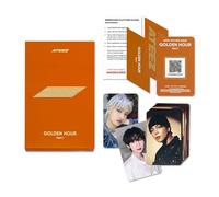 ATEEZ - 10th Mini Album [GOLDEN HOUR : Part.1] (Platform Ver.) Case + Mini Card + Image Card + Photocard A + Photocard Z + Bookmark +Sticker + 2 Pin Badges + 4 Extra Photocards