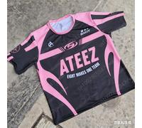 ATEEZ - maillot de sport coréen Kpop, combinaison col rond, vêtements de rue à la mode, T-Shirt d'été à manches courtes pour femmes, haut Y2K 1105-094-ZKB
