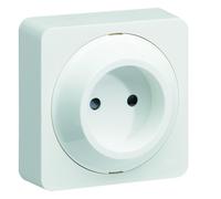 ateha prise de courant 2 pôles complet - HAGER WJC102B