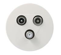 ateha Prise TV + FM + SAT 2 câbles associable - HAGER WJA257B