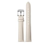 Ateldooly Bracelet de montre en cuir à dégagement rapide pour femmes, 12mm, 14mm, 15mm, 16mm, 18mm, Argent blanc, 12mm