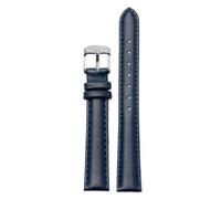 Ateldooly Bracelet de montre en cuir à dégagement rapide pour femmes, 12mm, 14mm, 15mm, 16mm, 18mm, Argent Bleu Foncé, 14mm