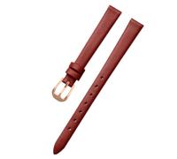 Ateldooly Bracelet de montre en cuir pour femmes, montres-bracelets 6/8/10/12/14/16mm, Rose rouge, 10mm