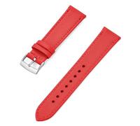 Ateldooly Bracelet de montre en toile à voile étanche, 18mm, 20mm, 22mm, à dégagement rapide, en Nylon, Bracelet de sport, Rouge-argent, 18mm