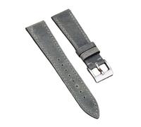 Ateldooly Bracelet de montre Vintage 18/19/20/21/22mm, rétro, en cuir de vache, accessoires de montre, Gris, 21mm