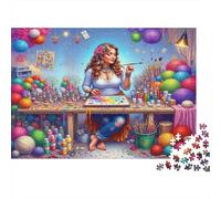 Atelier Artistes créatifs Puzzle 1000 Pièces avec Clic Parfait,Ensemble De Casse-tête en Puzzle Puzzle De Développement Cognitif pour Une Activité Intergénérationnelle,Passion Nature 70x50cm/1