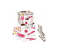 ScrapCooking - Atelier Chocolat - Appareil Fondue à Chocolat avec Accessoires - Coffret 33 Éléments pour Fabrication Chocolats Maison, Soirées Crêpes, Gaufres - Avec Moules - Blanc / Vert d’Eau - 3902