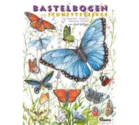 ATELIER COLOR Papillons - Lot de 7 Grands Papillons - pour bricoler et Suspendre - en Papier - Découpage et Mouche - Mobile pour Enfants et Plus de 7 Ans - Décoration DIY