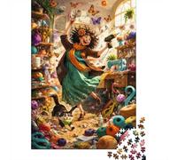 Atelier Créatif Chat 1000 Pièces Mini Puzzle pour Adultes | 38x26cm Carton, Décoration Maison, Coupe Précise, Cadeau Anniversaire, Détente Esprit