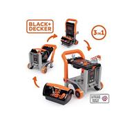 Smoby Diable et Boîte 3 en 1 Black+Decker – 19 accessoires – Fabriqué en France