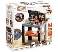 Smoby - Black+Decker - Etabli Bricolo Pro - Jouet d'Imitation - 75 Accessoires - 7 Outils - Construction de Véhicule - Zones de Rangement - Matière Recyclée - A Partir de 3 Ans - Fabrication Française