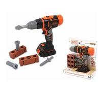 Smoby Perceuse-visseuse mécanique Black+Decker – 2 embouts, 4 accessoires – À partir de 3 ans