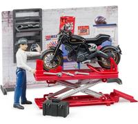 Bruder Coffret Figurine Mecanicien Bworld Avec Moto Et Accessoires