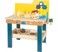 small foot Établi « Workshop », avec étau, 4 Outils en Bois, à partir de 3 Ans, 12558, Coloré