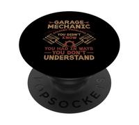 Atelier de réparation de garage gars mécanicien garage amateur de voiture PopSockets PopGrip Adhésif