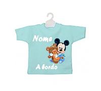 Atelier del Ricamo Mini t-shirt bébé à bord Mickey avec peluche Noir