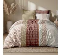 atelier du coton Parure Housse De Couette 3 pcs 260x240 cm avec 2 Taies d'oreiller 63x63 cm - Coton Imprimé Oriental - RIADIS