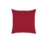 Atelier du Coton, Taie d'oreiller en Percale de Coton, Rouge, 63 x 63 cm, Fermeture Enveloppe, Style Moderne Minimaliste, Lavable en Machine