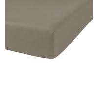 Atelier du Linge Drap Housse 2 Personnes 140x190 cm Bonnet 35 cm Oli Uni Vert Cèdre - 100% Coton