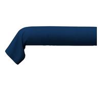 Atelier du Linge Taie de traversin 140 cm Oli Uni Bleu Impérial - Certifié Oeko Tex - 100% Coton