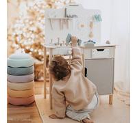 Mamabrum Atelier en bois XXL - kit 74 éléments, table de travail et établi perceuse - dès 2 ans