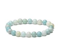 ATELIER LA TROUVAILLE Amazonite, Bracelet en Amazonite, Pierre Naturelle, Pierres fines et Précieuses, Bracelet Femme, Bijoux Homme, Cadeau Anniversaire, Bien-être