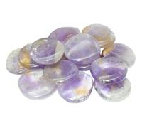ATELIER LA TROUVAILLE Amétrine Galet plat en Amétrine naturelle, pierres fines, idéal pour méditation, bien-être, décoration, cadeau femme/homme, anniversaire ou événement spécial.