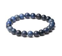 ATELIER LA TROUVAILLE, Bracelet en Dumortiérite, Pierre Naturelle, Bracelet Femme ou Homme, cadeau, Cadeau Anniversaire Femme et Homme Bien-être