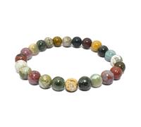 ATELIER LA TROUVAILLE, Bracelet en Jaspe Océane, Pierre Naturelle, Bracelet Femme ou Homme, cadeau, Cadeau Anniversaire Femme et Homme Bien-être