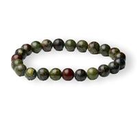 ATELIER LA TROUVAILLE, Bracelet en Jaspe Sang de Dragon, Pierre Naturelle, Bracelet Femme ou Homme, cadeau, Cadeau Anniversaire Femme et Homme Bien-être