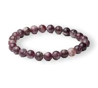 ATELIER LA TROUVAILLE, Bracelet en Lépidolite, Pierre Naturelle, Bracelet Femme ou Homme, cadeau, Cadeau Anniversaire Femme et Homme Bien-être