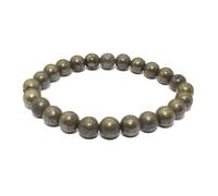 ATELIER LA TROUVAILLE Bracelet en Pyrite Pierre Naturelle Dorée Pierres fines et Précieuses Bracelet Femme Homme Cadeau Anniversaire Bien-être