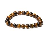 ATELIER LA TROUVAILLE Oeil de Tigre, Bracelet en Oeil de Tigre, Pierres Naturelles, Pierres fines et Précieusess Bracelet Femme ou Homme, Cadeau,Anniversaire, Bien-être
