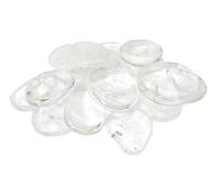 ATELIER LA TROUVAILLE Quartz Galet plat en Quartz naturelle, pierres fines, idéal pour méditation, bien-être, décoration, cadeau femme/homme, anniversaire ou événement spécial.