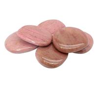 ATELIER LA TROUVAILLE Rhodonite Galet plat en Rhodonite naturelle vendu a l'unité, pierres fines, idéal pour méditation, bien-être, décoration, cadeau femme/homme, anniversaire ou événement spécial.