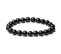 ATELIER LA TROUVAILLE Tourmaline Bracelet en Tourmaline Noire Pierre Naturelle Pierres fines et Précieuses Bracelet Femme Bijoux Homme Cadeau Femme Cadeau Anniversaire Femme et Homme Bien-être