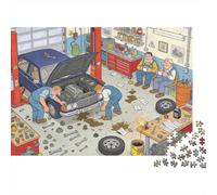 Atelier mécanicien Garage Puzzle en Bois Imperméable DIY Puzzles De 1000 Pièces pour Adultes Cadeaux Amusant Jeux De Stimulants
