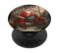 Atelier Père Noël avec Motif Moto Cool PopSockets PopGrip Adhésif