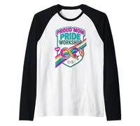 Atelier Proud Mom Pride, célébration du cœur Arc-en-Ciel et diversité Manche Raglan