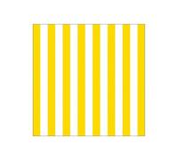 ATELIER Serviettes décorées - Rayures - Lot de 20 - Jaune