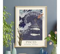 Atelier Sidonie Blondel Illustration autour du signe astrologique des POISSONS - A5