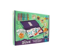 Atelier Stylos pulverisateurs Stitch - 12 Feutres a souffler + 16 pochoirs - Spray Pens blo aerographe - Set Kit creatif et Carte