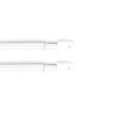 Lot de 2 tringles de vitrage acier, laquées blanches, réglables 50-80 cm Blanc G