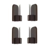 ATELIERS 28 Supports - Crochets adhésifs/Autocollant pour Tringle de vitrage - Lot de 4 (Marron)