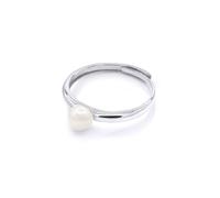 Ateliers Saint Germain Bague 'Reine Jeanne' blanc perle, Taille 62