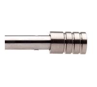 Ateliers28 Tringles Rondes pour Vitrage Métal, Ø 10, 1 Tringle Ronde Embout Cylindre 70-110CM, Chrome Mat T10016879